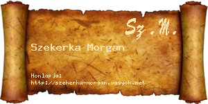 Szekerka Morgan névjegykártya